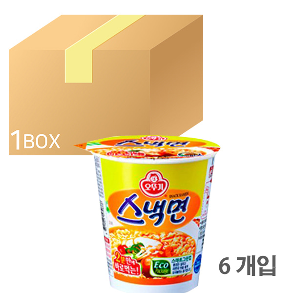 오뚜기 스낵면 소컵  1box 6개입